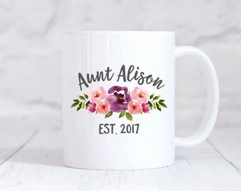Baby Announcement Aunt Pregnancy Announcement Aunt Gift Aunt Mug for Aunt Pregnancy Reveal Gift Personalized Pregnancy Announcement Ideas