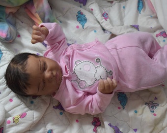 Reborn baby biracial reborn baby, AA baby, life like baby doll, OOAK small newborn, OOAK baby reborn girl, biracial girl, Newborn, baby girl