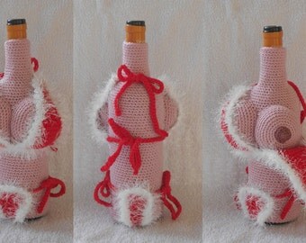 Crochet Pattern Wine bottle cozies and beer can and bottle cozies - Haakpatronen Wijnfles jasjes en bierfles en blikjasje