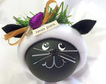 Unique black cat ornament related items | Etsy