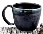 Coffee Cup Soup Mug Ceramic Handmade Pottery Black Tea Cup Dawn Whitehand on Etsy
