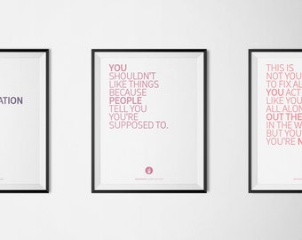 Stranger Things complete 3 Serial Quotes Posters (Digital Download on A4/A3/A5 Printable PDF)