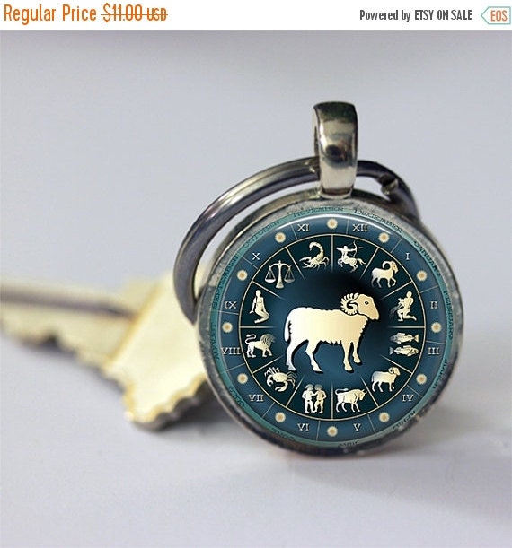 ON SALE Aries Keychain Zodiac Accessories by MissingPiecesStudio
