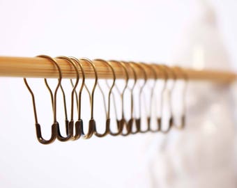 25, 50 or 100 Bronze Pear Shaped, Snag Free Locking Knitting and Crochet Stitch Markers with Tin, Bulb Shaped Removable Stitch Markers