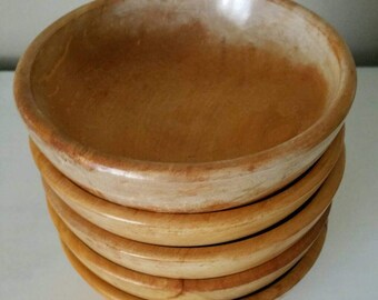 Vintage Wooden Bowls Set Wood Bowl Wood Bowls Wooden Farmhouse Bowls Wood Serving Bowls Wooden Serving Bowls Vintage Serving Made in Japan