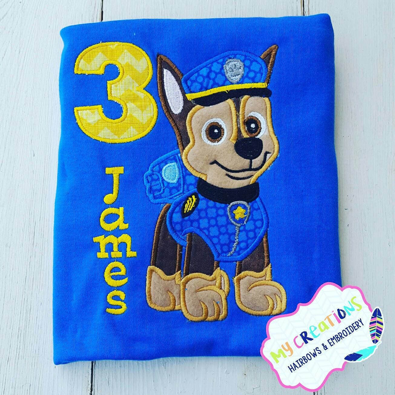 Paw Patrol Birthday Shirt Chase
