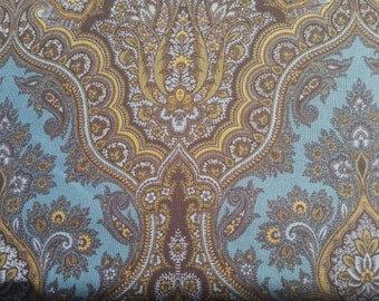 Wharton by Rosemarie Lavin design for Windham Fabrics beautiful deigns in tans and greens on blue