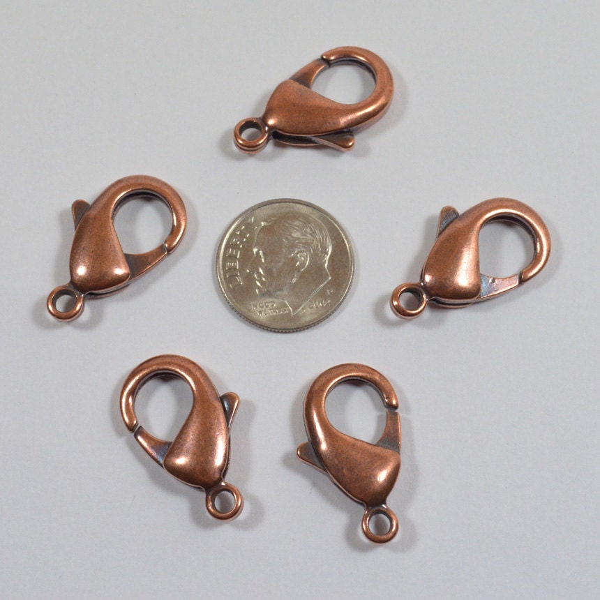 Large 23mm x 13mm Lobster Clasps Antique Copper Choose Your