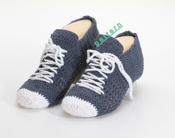Blue Slippers crochet Patterns Slippers PDF Slippers Pattern Crocheted Sneaker Unisex Slippers PDF, leg warmers socks