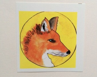 Fox sticker | Etsy