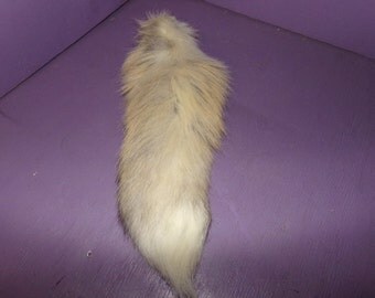 Real animal skin fur parts hide Huge Fox Tail tanned fly fishing