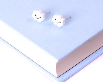 Cloud Earrings / Kawaii Earrings / Kawaii Jewellery / Cloud Studs Earrings Studs