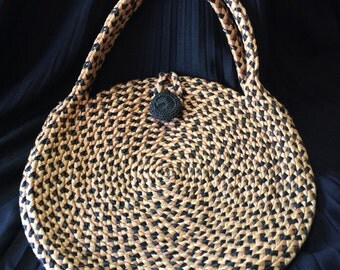 Vintage Straw woven 3-tone Purse