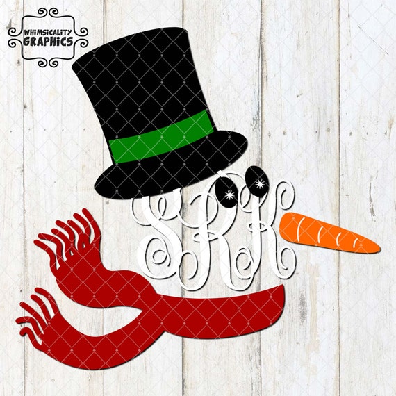 Download Snowman Winter Chill For Monogram with SVG DXF PNG