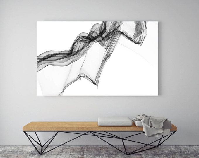 ORL-7294 Abstract Expressionism in BW 15. Abstract Black and White, Wall Decor, Large Contemporary Canvas Art Print up to 72" by Irena Orlov