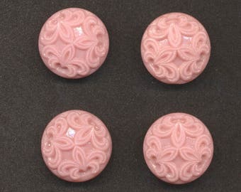 Pink glass button | Etsy