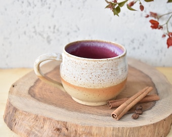 Large Red Ceramic coffee mug/ Tea mug, pottery mug, Ceramic drinking mug, Red soup mug, coffee lovers gift, Ceramic Mug Set, Ready to ship