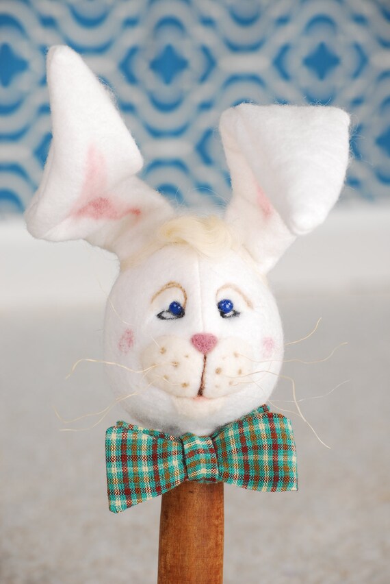 Wool Rabbit Whimsical Wool Rabbit Wool Bunny OOAK Rabbit