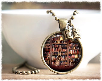 Book Necklace • Gifts For Readers • Book Lover Jewelry • Bibliophile • Literary Gifts • Librarian Gift