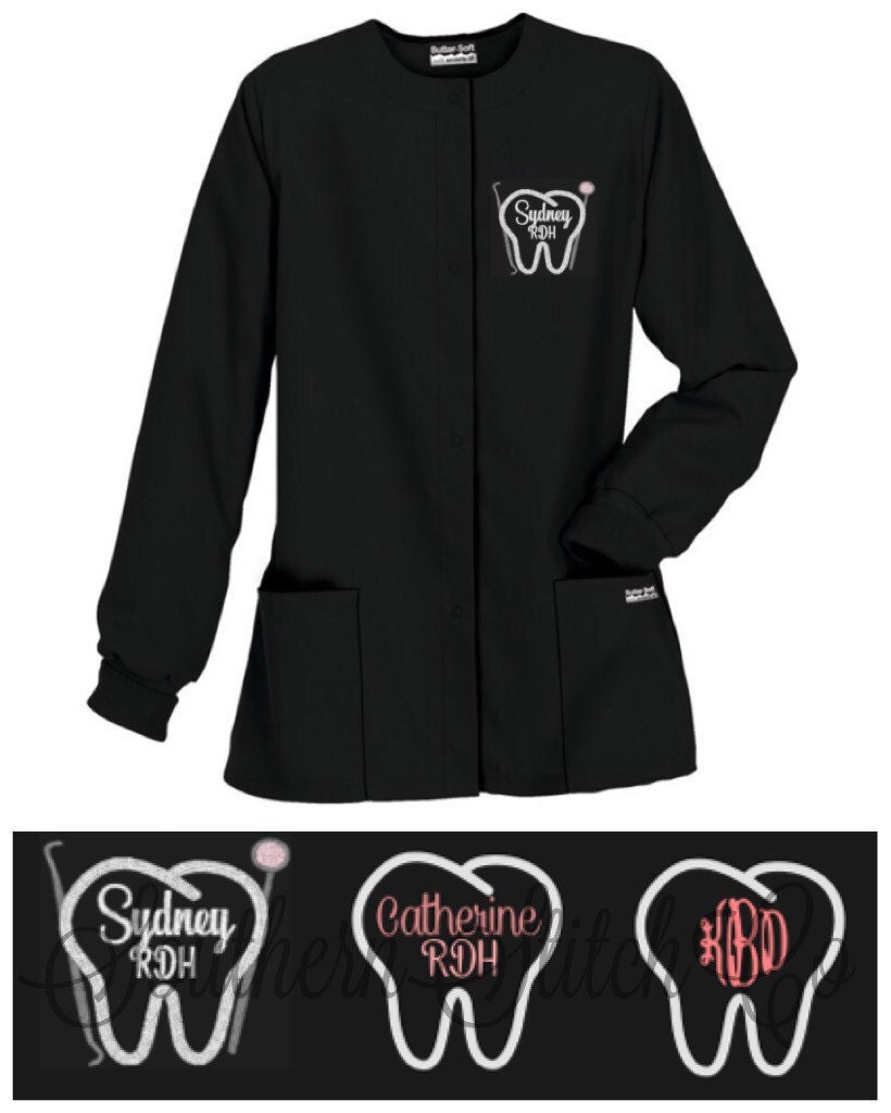 Dental Hygenist Embroidered/Monogram Scrub Jacket UA Warm Up