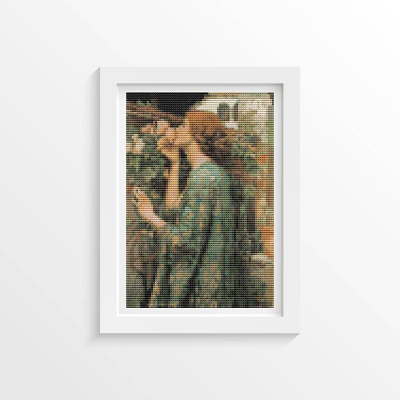 My Sweet Rose II: Waterhouse cross stitch pattern