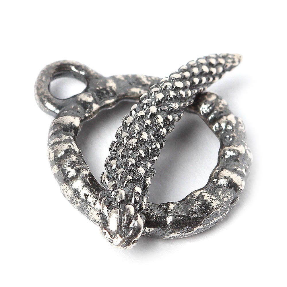 Silver plated Toggle Clasp Handmade Toggle Plantain Clasp
