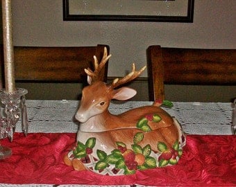 Noritake Royal Hunt Lidded Tureen With Matching Ladle ~ Deer