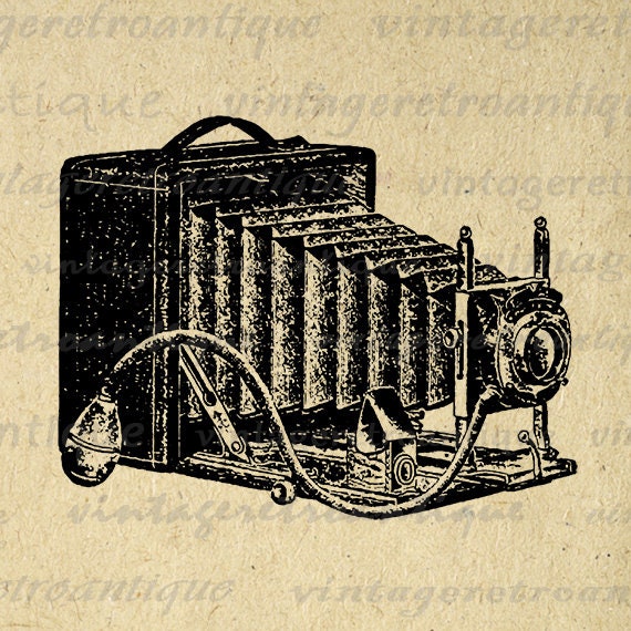 Items similar to Printable Image Old Camera Graphic Illustration