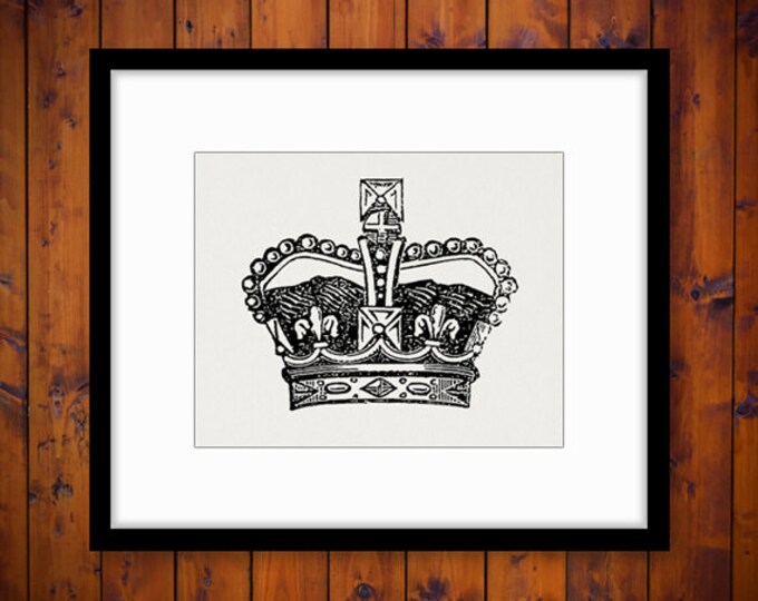 Digital Deluxe Crown Graphic Printable Detailed Royal Crown Image Download T-Shirts Jpg Png Eps HQ 300dpi No.626