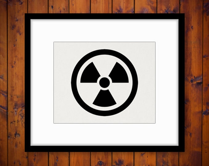 Nuclear Symbol Digital Image Download Printable Graphic Artwork Vintage Clip Art Jpg Png Eps HQ 300dpi No.3989