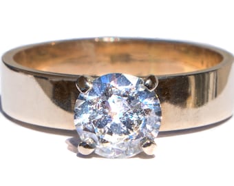 Vintage Diamond Solitaire Engagement Ring