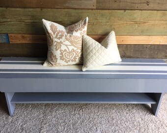 SOLD - Sturdy Solid Wood Bench