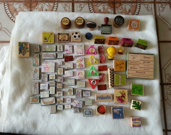Huge lot of rubber stamps for the crafter 80 pieces all different
