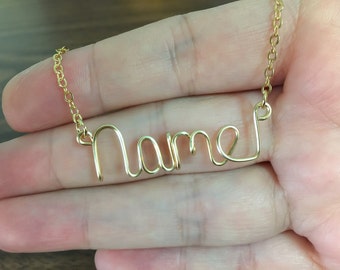 Name necklace, Personalized necklace, wire wrapped necklace, wire name necklace, any name, personalized, name, personalized necklace, gift