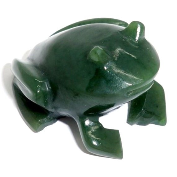 Nephrite Jade Frog Figurine Russian Siberian Stone