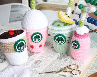 Starcutes Buddies Amigurumi Food Coffee Crochet Pattern Amigurumi Coffee+ BONUS pattern!