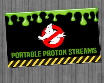 Ghostbuster Silly String Labels