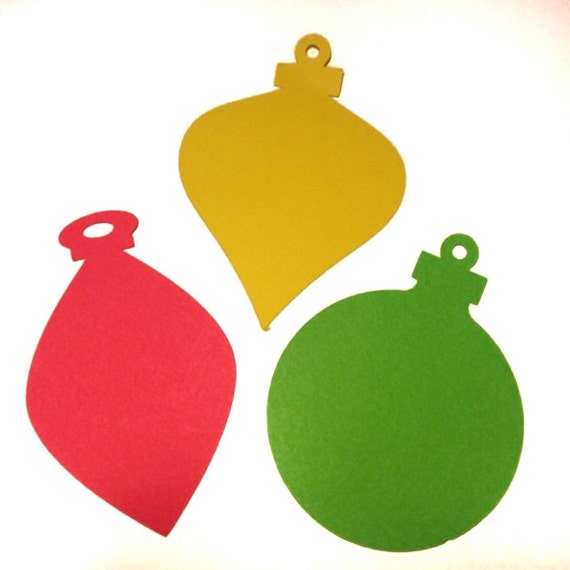 30 Christmas Ornaments Paper Die Cut 3.5 Select