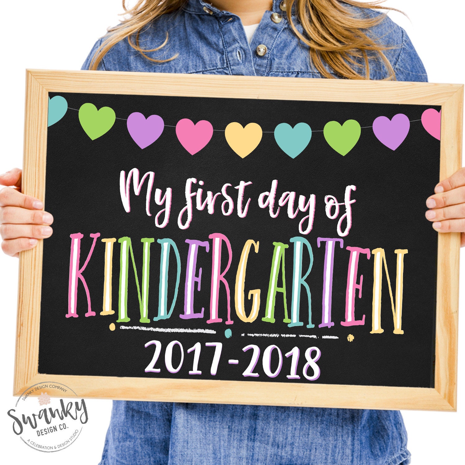 First Day of Kindergarten Sign Printable First Day Back To