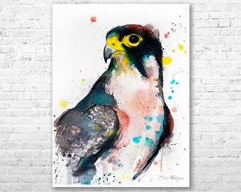 Dove watercolor painting print by Slaveika Aladjova art