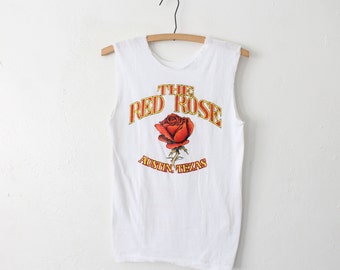 Rose red cut shirt | Etsy