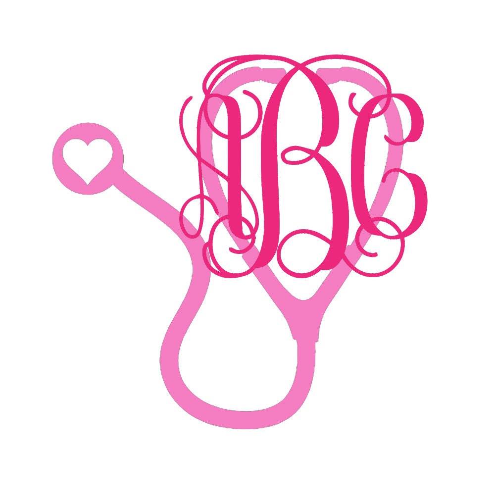 Monogram Nurse Decal Nurse Doctor Medical Save Lives Med