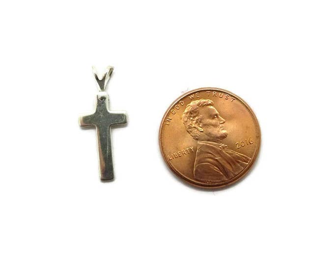 Vintage Sterling Silver Cross Pendant Charm