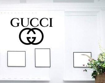 Large Gucci Logo Wall art Sticker Decal Vinyl For Walls Windows Shops Car Van Retail
