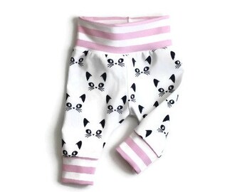 Baby leggings, baby pants, baby girl leggings, baby girl pants, going home outfit, girl leggings, baby leggings girl, cat baby leggings