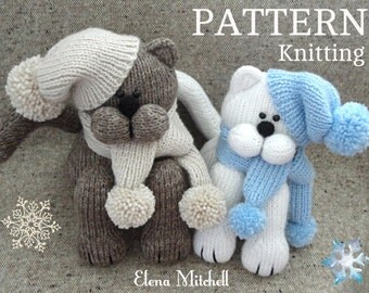 Knitting PATTERN Animal Knit Pattern Cat Animal Patterns Children Toy Knitting Doll Pattern Amigurumi Cat Baby Kids Toys Pattern PDF file