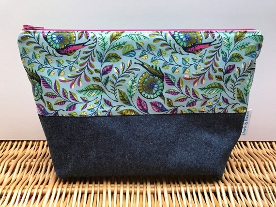 Knitting project bag cosmetic bag toiletry bag