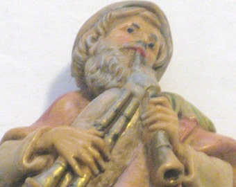 Vintage 1983 Fontanini Depose Figurine, JOSIAH with BAGPIPES, 5 Inch Figurine, Item 72552, Life of Christ series, Collectible Gift