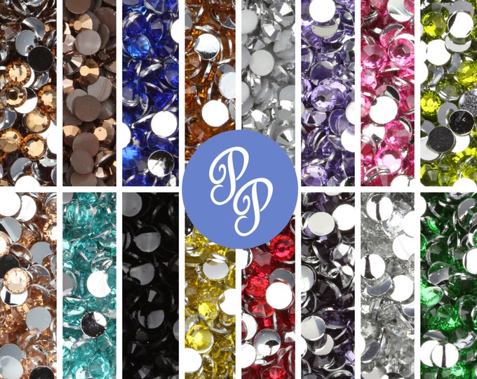 3mm Rhinestone Gems Flat Back Many Colors Nail Art DIY Phone Face Decoration