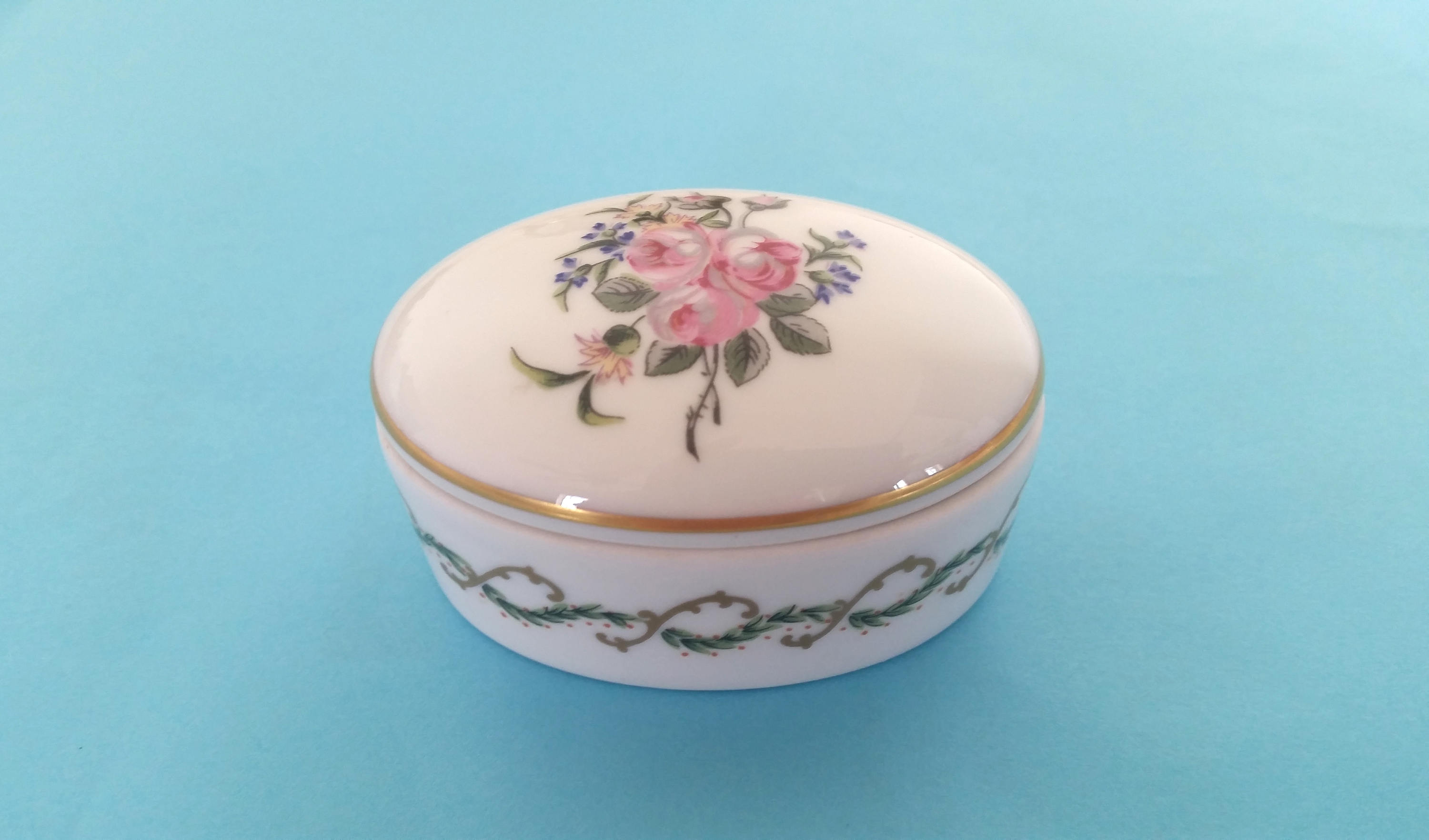 Haviland Limoges Trinket Box France Porcelain Cabbage Pink